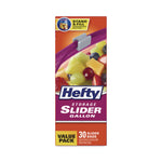 Slider Stand and Fill Food Storage Bags, Gallon, 10.56" x 11", Clear, 30 Bags/Box, 9 Boxes/Carton