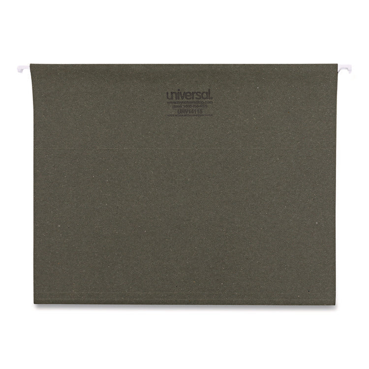 Hanging File Folders, Letter Size, 1/5-Cut, Standard Green, 25/Box