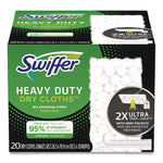 Heavy-Duty Dry Refill Cloths, 10.3 x 7.8, White, 20/Pack, 4 Packs/Carton