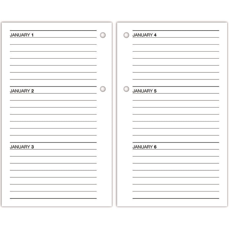 Desk Calendar Recycled Refill, 3.5 x 6, White Sheets, 12-Month (Jan to Dec): 2025