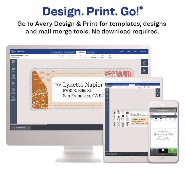 White Shipping Labels-Bulk Packs, Inkjet/laser Printers, 2 X 4, White, 10/sheet, 250 Sheets/box