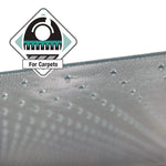 Cleartex Ultimat XXL Polycarb Square Office Mat for Carpets, 60" w x 79" l, Clear
