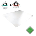 Cleartex Unomat Anti-Slip Chair Mat for Hard Floors/Flat Pile Carpets, 35" w x 47" l, Clear