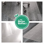 Ecotex Marlon BioPlus Rectangular Polycarbonate Chair Mat for Hard Floors, Rectangular, 29" w x 47" l, Clear