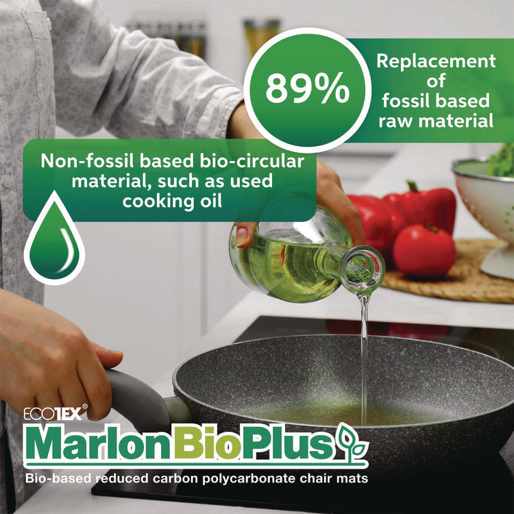 Ecotex Marlon BioPlus Rectangular Polycarbonate Chair Mat for Hard Floors, Rectangular, 29" w x 47" l, Clear