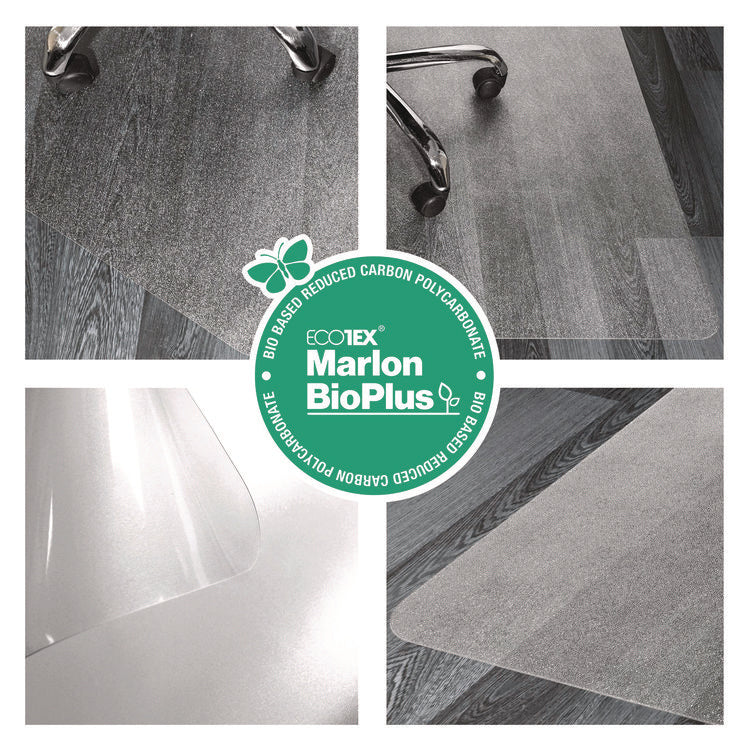 Ecotex Marlon BioPlus Rectangular Polycarbonate Chair Mat for Hard Floors, Rectangular, 35" w x 47" l, Clear