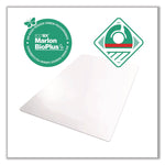 Ecotex Marlon BioPlus Rectangular Polycarbonate Chair Mat for Hard Floors, Rectangular, 46" w x 60" l, Clear