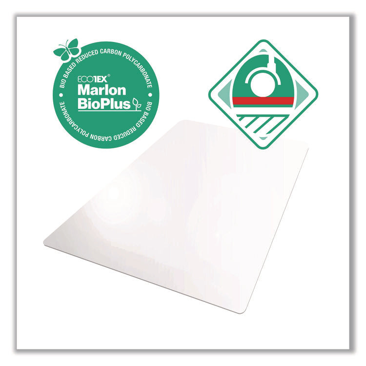 Ecotex Marlon BioPlus Rectangular Polycarbonate Chair Mat for Hard Floors, Rectangular, 46" w x 60" l, Clear
