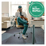 Ecotex Marlon BioPlus Rectangular Polycarbonate Chair Mat for Low/Medium Pile Carpets, Rectangular, 35" w  x 47" l, Clear