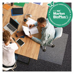 Ecotex Marlon BioPlus Rectangular Polycarbonate Chair Mat for Low/Medium Pile Carpets, Rectangular, 35" w  x 47" l, Clear