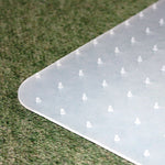 Cleartex Polypropylene Foldable Chair Mat for Carpets, 46 x 57, Translucent