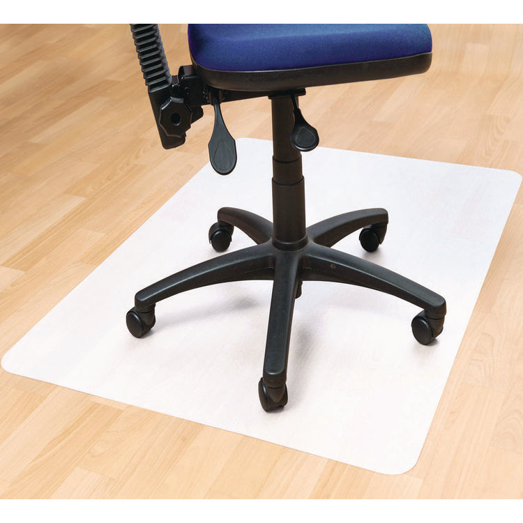Cleartex Polypropylene Anti-Slip Foldable Chair Mat for Hard Floors, 35" w x 46" l, Translucent