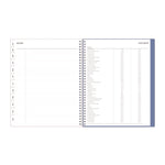 Lindley Weekly/Monthly Planner, Floral Artwork, 11 x 8.5, White/Blue/Green Cover, 12-Month (Jan to Dec): 2025