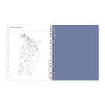 Lindley Weekly/Monthly Planner, Floral Artwork, 11 x 8.5, White/Blue/Green Cover, 12-Month (Jan to Dec): 2025