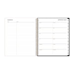 Baccara Dark Monthly Planner, Floral Artwork, 10 x 8, Gray/Black/Gold Cover, 12-Month (Jan to Dec): 2025