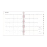 Joselyn Monthly Wirebound Planner, Floral Artwork, 10 x 8, Pink/Peach/Black Cover, 12-Month (Jan to Dec): 2025