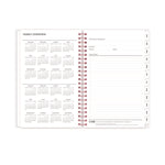 Joselyn Weekly/Monthly Planner, Floral Artwork, 8 x 5, Pink/Peach/Black Cover, 12-Month (Jan to Dec): 2025