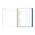 Bakah Blue Weekly/Monthly Planner, Floral Artwork, 11 x 8.5, Blue/White Cover, 12-Month (Jan to Dec): 2025