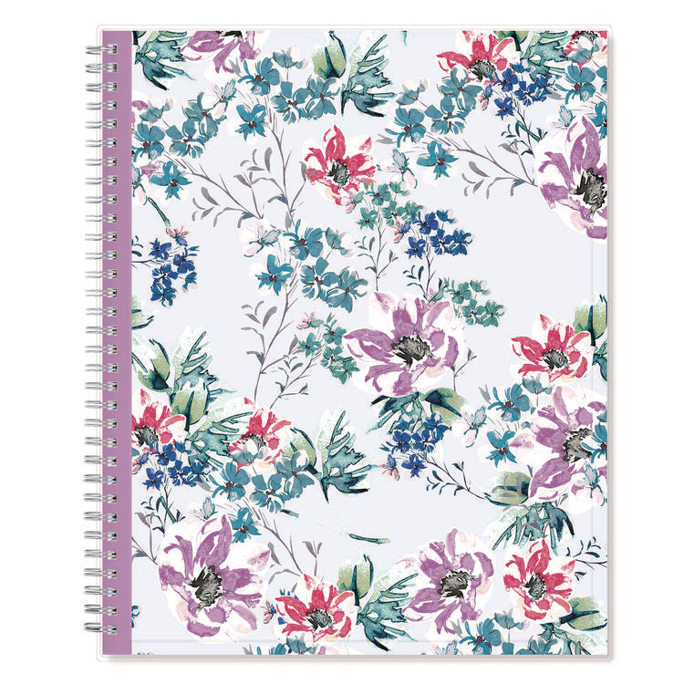 Laila Create-Your-Own Cover Weekly/Monthly Planner, Wildflower Artwork, 11 x 8.5, Purple/Blue/Pink, 12-Month (Jan-Dec): 2025