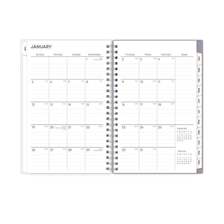Laila Create-Your-Own Cover Weekly/Monthly Planner, Wildflower Artwork, 8 x 5, Purple/Blue/Pink, 12-Month (Jan to Dec): 2025