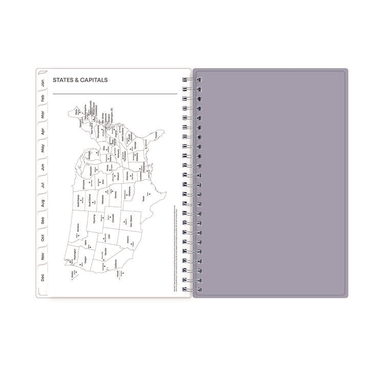 Laila Create-Your-Own Cover Weekly/Monthly Planner, Wildflower Artwork, 8 x 5, Purple/Blue/Pink, 12-Month (Jan to Dec): 2025