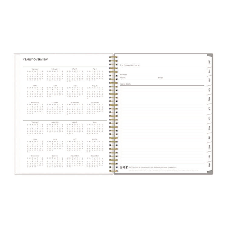 Sophie Frosted Weekly/Monthly Planner, Floral Artwork, 11 x 8.5, Multicolor Cover, 12-Month (Jan to Dec): 2025