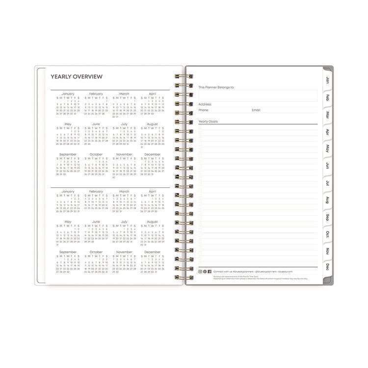 Sophie Frosted Weekly/Monthly Planner, Floral Artwork, 8 x 5, Multicolor Cover, 12-Month (Jan to Dec): 2025