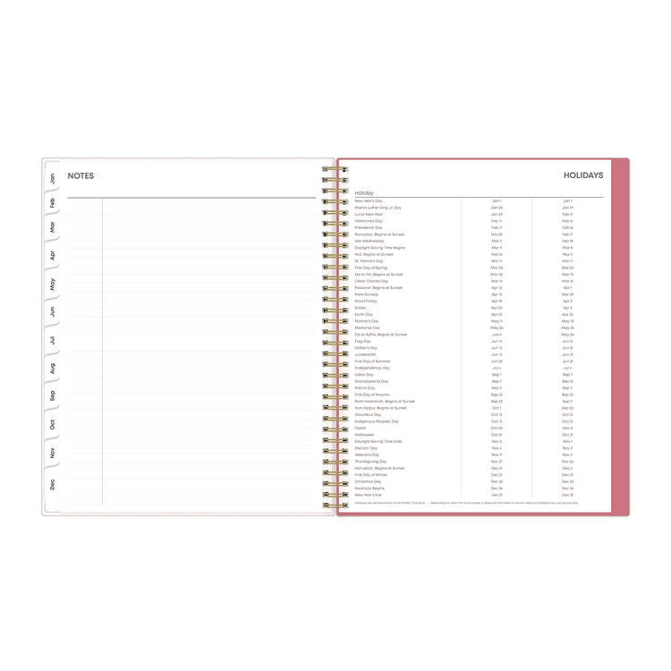 Fly By Frosted Weekly/Monthly Planner, Butterflies Artwork, 11 x 8.5, Blush/Pink Cover, 12-Month (Jan to Dec): 2025