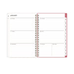Fly By Frosted Weekly/Monthly Planner, Butterflies Artwork, 8 x 5, Blush/Pink Cover, 12-Month (Jan to Dec): 2025