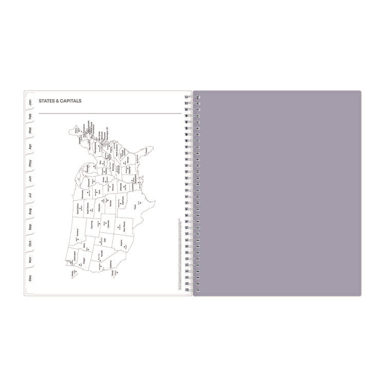 Laila Create-Your-Own Cover Weekly/Monthly Planner, Wildflower Artwork, 11 x 8.5, Purple/Blue/Pink, 12-Month (Jan-Dec): 2025