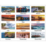 Seascape Panoramic Desk Pad, Seascape Panoramic Photography, 22 x 17, White Sheets, Clear Corners, 12-Month (Jan-Dec): 2025