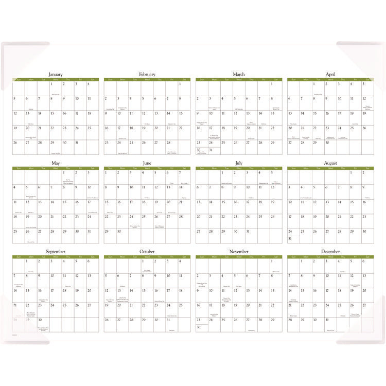 Seascape Panoramic Desk Pad, Seascape Panoramic Photography, 22 x 17, White Sheets, Clear Corners, 12-Month (Jan-Dec): 2025