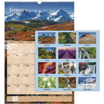Scenic Monthly Wall Calendar, Landscape Photography, 15.5 x 22.75, White/Multicolor Sheets, 12-Month (Jan-Dec): 2025
