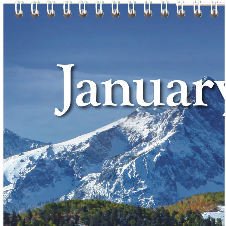 Scenic Monthly Wall Calendar, Landscape Photography, 15.5 x 22.75, White/Multicolor Sheets, 12-Month (Jan-Dec): 2025