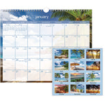 Tropical Escape Wall Calendar, Tropical Escape Photography, 15 x 12, Pale Blue/Multicolor Sheets, 12-Month (Jan to Dec): 2025