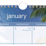 Tropical Escape Wall Calendar, Tropical Escape Photography, 15 x 12, Pale Blue/Multicolor Sheets, 12-Month (Jan to Dec): 2025