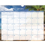 Tropical Escape Wall Calendar, Tropical Escape Photography, 15 x 12, Pale Blue/Multicolor Sheets, 12-Month (Jan to Dec): 2025