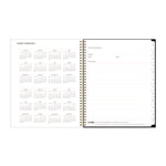 Nevaeh Weekly/Monthly Planner, Floral Artwork, 11 x 8.5, Black/Multicolor Cover, 12-Month (Jan to Dec): 2025