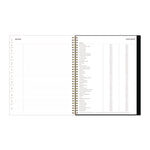 Nevaeh Weekly/Monthly Planner, Floral Artwork, 11 x 8.5, Black/Multicolor Cover, 12-Month (Jan to Dec): 2025