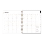 Nevaeh Monthly Planner, Floral Artwork, 10 x 8, Black/Multicolor Cover, 12-Month (Jan to Dec): 2025
