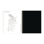 Nevaeh Monthly Planner, Floral Artwork, 10 x 8, Black/Multicolor Cover, 12-Month (Jan to Dec): 2025