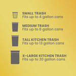 ForceFlex Kitchen Drawstring Trash Bags, 13 gal, Gain Original Scent, 24" x 27.38", White, 80 Bags/Box, 3 Boxes/Carton