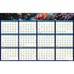 Earthscapes Recycled Reversible/Erasable Yearly Wall Calendar, Sea Life Photos, 24 x 37, White Sheets, 12-Month(Jan-Dec):2025