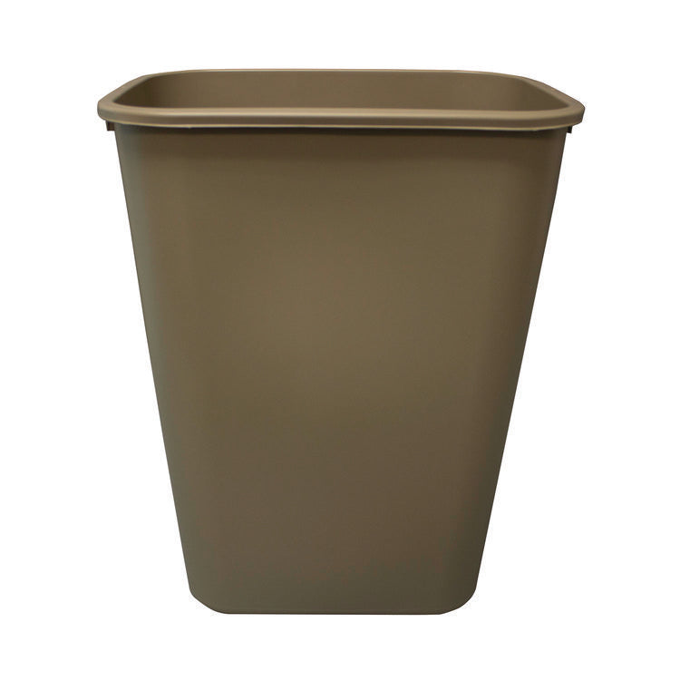 Soft-Sided Wastebasket, 41 qt, Polyethylene, Beige