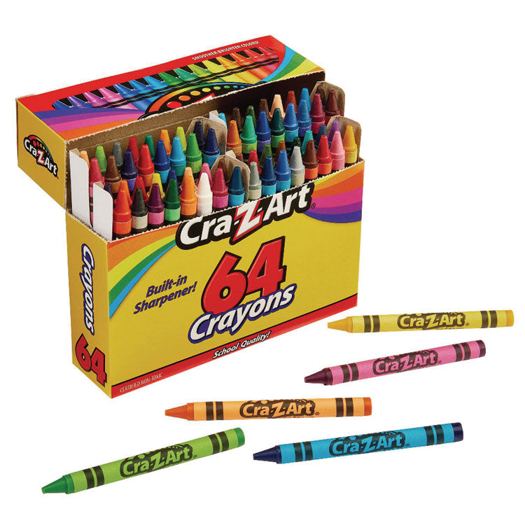 Crayons, 64 Assorted Colors, 64/pack