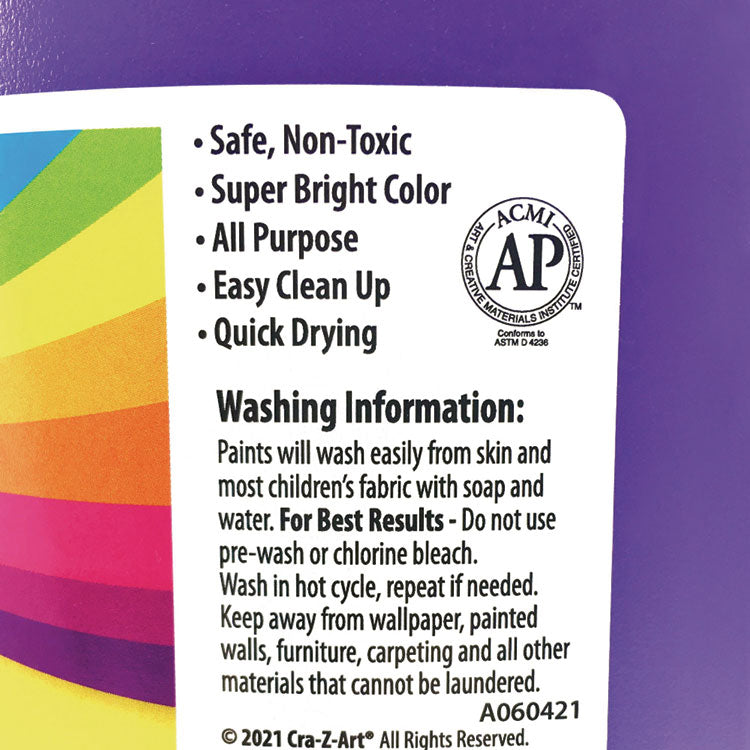 Washable Kids Paint, Purple, 1 Gal Bottle