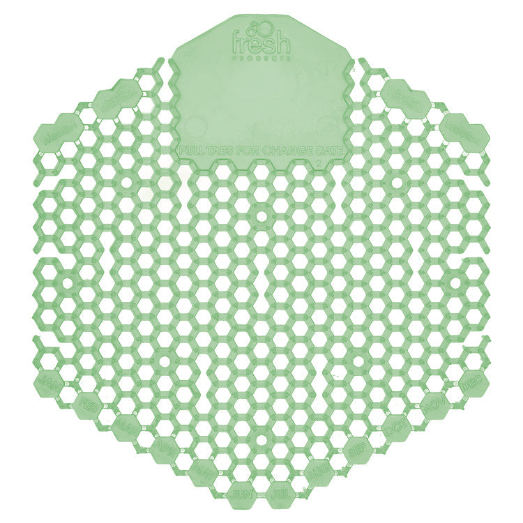 Wave 3d Urinal Deodorizer Screen, Cucumber Melon Scent, Green, 10/box