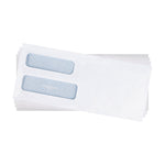 Double Window Security-Tinted Check Envelope, #10, Commercial Flap, Gummed Closure, 4.13 X 9.5, White, 500/box