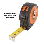 ExtraMark Power Tape, 1" x 25 ft, Steel, Orange/Black