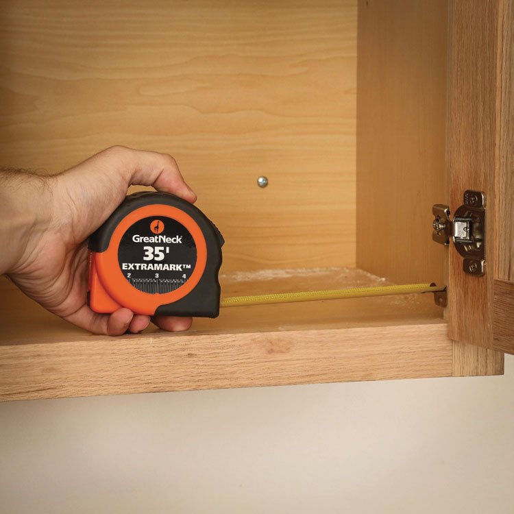 ExtraMark Tape Measure, 1" x 35 ft, Steel, Orange/Black